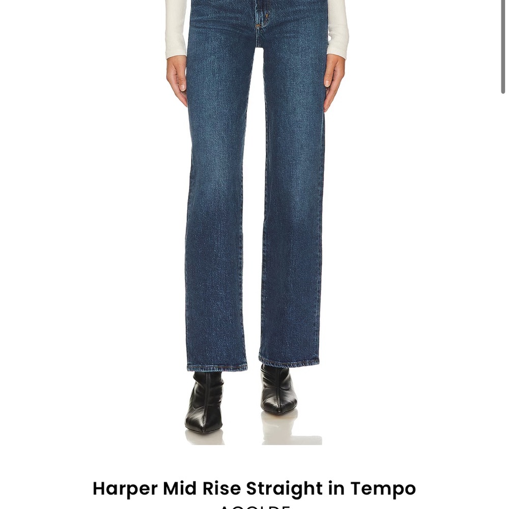AGOLDE Harper mid rise straight in tempo Jeans